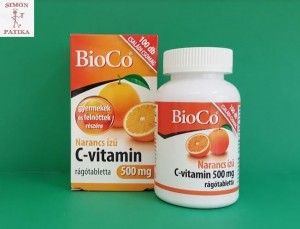 BioCo C vitamin 500mg narancs ízű