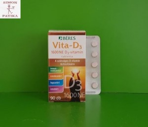 Béres Vita D3 1600 Ne tabletta 90db