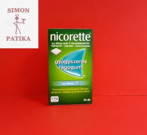 Nicorette gyógyszeres rágógumi Icy White 2mg 30db.,,jpg